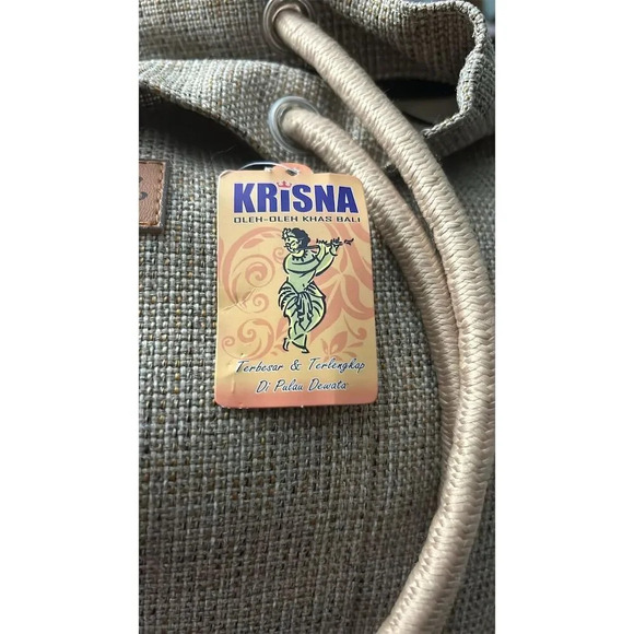 Bali Hemp Tote Bag Unisex Eco-Friendly Natural Drawstring Casual - Picture 6 of 6